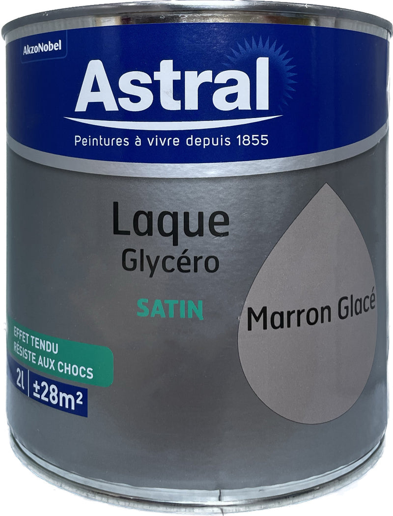 Marron Glacé Satin Laque Glycéro Astral 2L | PEINTURE DISCOUNT