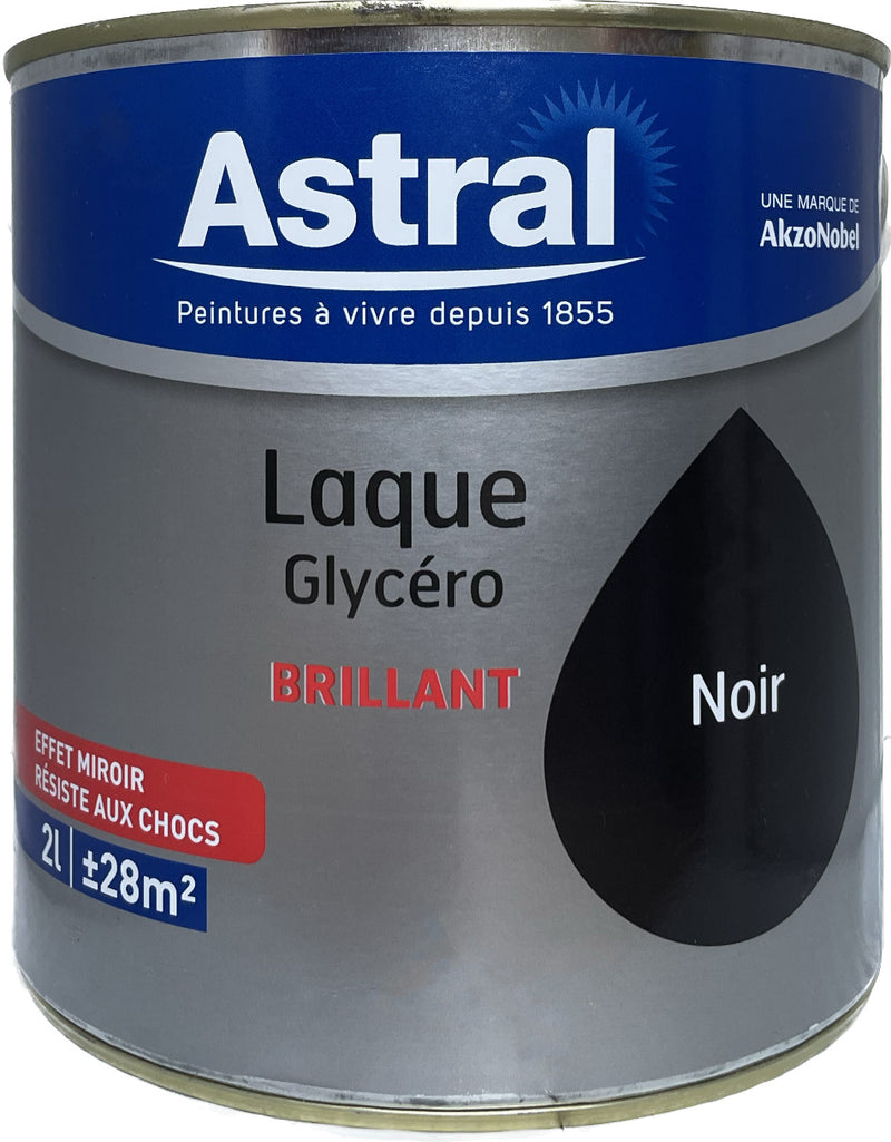 Noir  Brillant Laque Glycéro Astral 2L | PEINTURE DISCOUNT