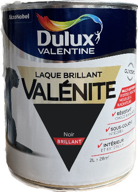 Noir  Brillant Laque Valénite Dulux Valentine | PEINTURE DISCOUNT