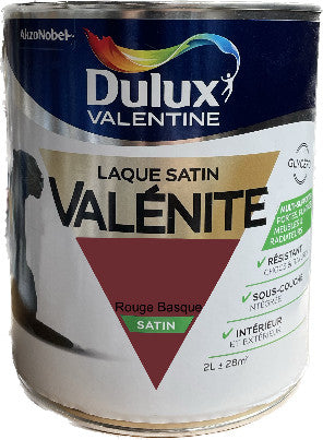 Rouge Basque Satin Laque Valénite Dulux Valentine | PEINTURE DISCOUNT