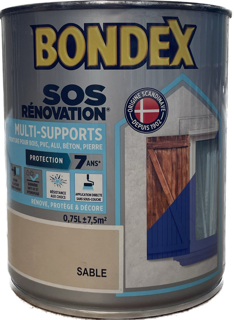 Sable  Peinture Bondex MultiSupports 0.75 L | PEINTURE DISCOUNT