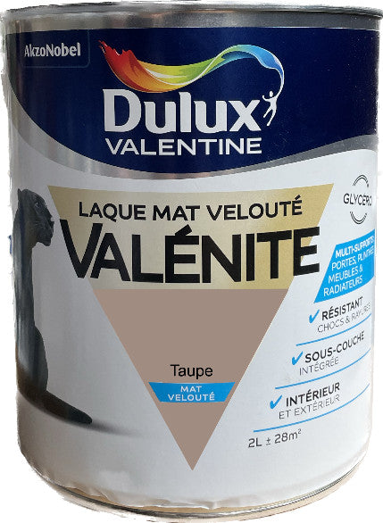 Taupe Mat Laque Valénite Dulux Valentine | PEINTURE DISCOUNT