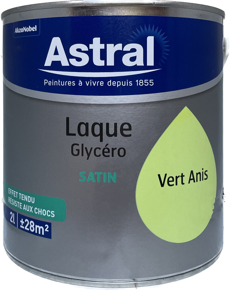 Vert Anis Satin Laque Glycéro Astral 2L | PEINTURE DISCOUNT