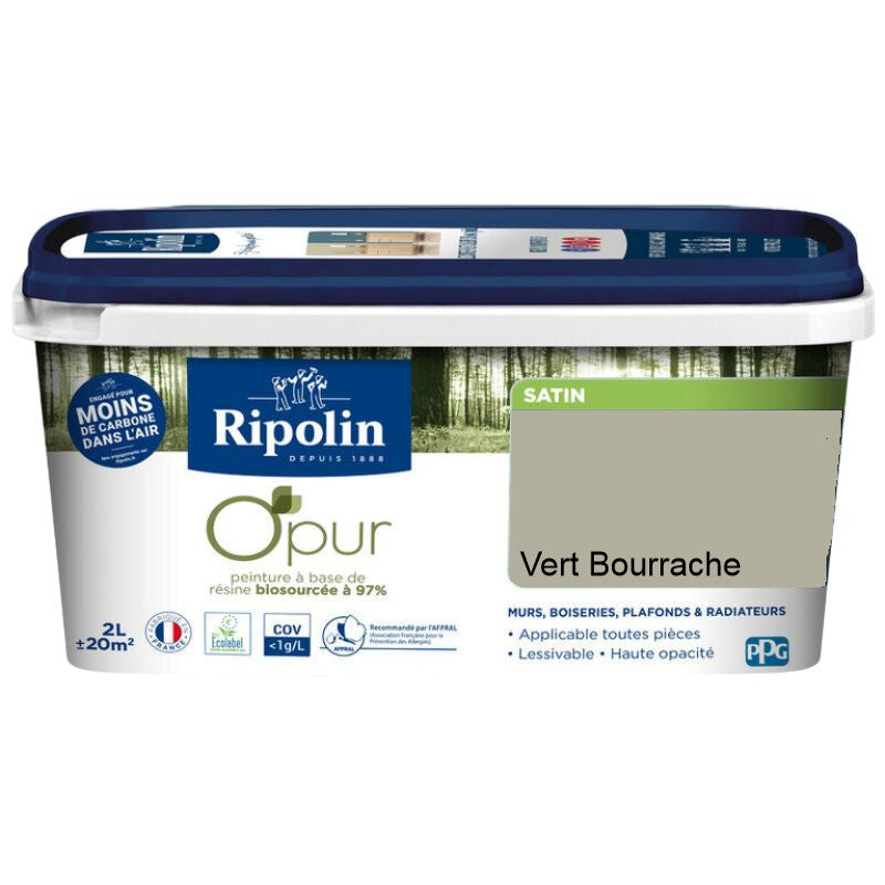 Vert Bourrache O'Pur Ripolin | PEINTURE DISCOUNT