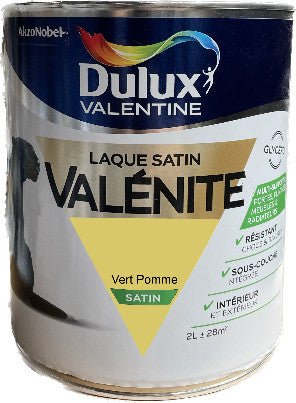 Vert Pomme Satin Laque Valénite Dulux Valentine | PEINTURE DISCOUNT
