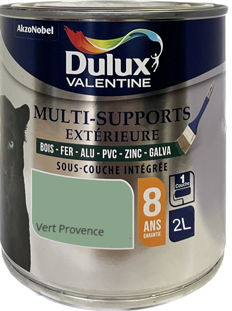Vert Provence Peinture Multi-Supports Dulux Valentine 2 L | PEINTURE DISCOUNT