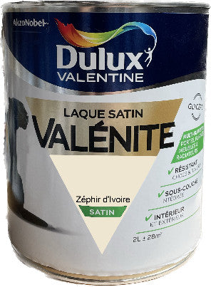Zephir d'Ivoire Satin Laque Valénite Dulux Valentine | PEINTURE DISCOUNT