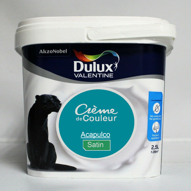 Crème de couleur Satin acapulco 2.5L Dulux Valentine I Peinture Discount