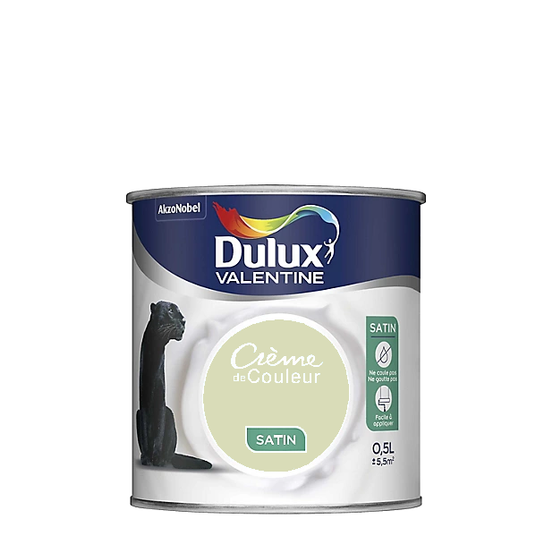 Amande Douce Peinture Crème de couleur Satin Dulux Valentine 0.5L | PEINTURE DISCOUNT