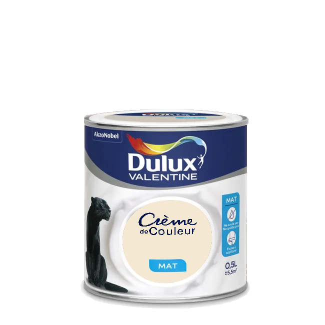 Blanc Cassé Peinture Crème de couleur Mat Dulux Valentine 0.5L | PEINTURE DISCOUNT