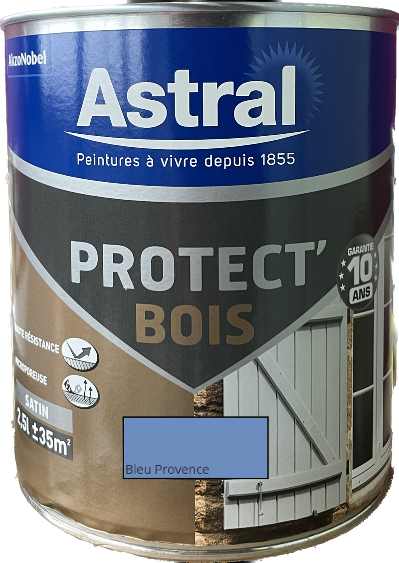 Bleu Provence Protect' Bois Astral 2,5 L  | PEINTURE DISCOUNT