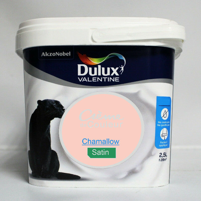 Crème de couleur Satin Chamallow 2.5L Dulux Valentine I PEINTURE DISCOUNT