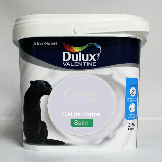 Crème de couleur Satin ciel parme 2.5L Dulux Valentine I Peinture Discount