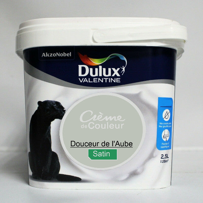 Crème de couleur Satin douceur de l'aube 2.5L Dulux Valentine I Peinture Discount