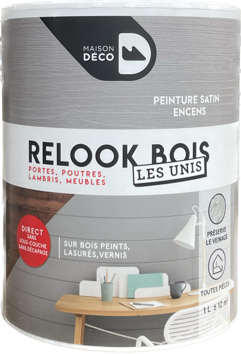 Patinepoutre et lambris Relook bois MAISON DECO, blanche mat, 0.5 l -  Peintures teintures et solvants - Achat & prix
