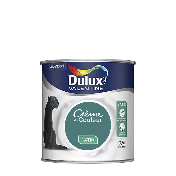 Eucalyptus Peinture Crème de couleur Satin Dulux Valentine 0.5L | PEINTURE DISCOUNT
