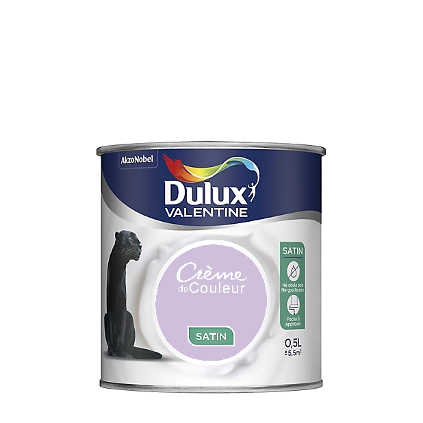 Fantaisie de Parme Peinture Crème de couleur Satin Dulux Valentine 0.5L | PEINTURE DISCOUNT