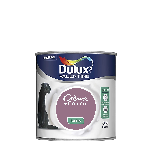 Figue Peinture Crème de couleur Satin Dulux Valentine 0.5L | PEINTURE DISCOUNT