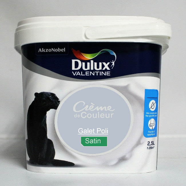 Crème de couleur Satin galet poli 2.5L Dulux Valentine I Peinture Discount