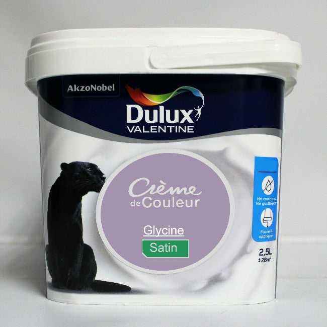 Crème de couleur Satin fantaisie glycine 2.5L Dulux Valentine I Peinture Discount