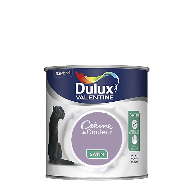 Glycine Peinture Crème de couleur Satin Dulux Valentine 0.5L | PEINTURE DISCOUNT