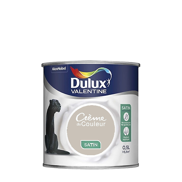 Grain de Sable Peinture Crème de couleur Satin Dulux Valentine 0.5L | PEINTURE DISCOUNT