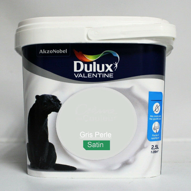 Crème de couleur Satin gris perle 2.5L Dulux Valentine I Peinture Discount