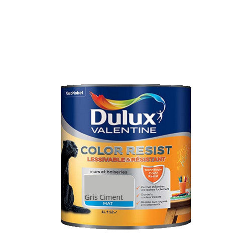Gris Ciment  Color Resist DULUX VALENTINE Peinture Discount 