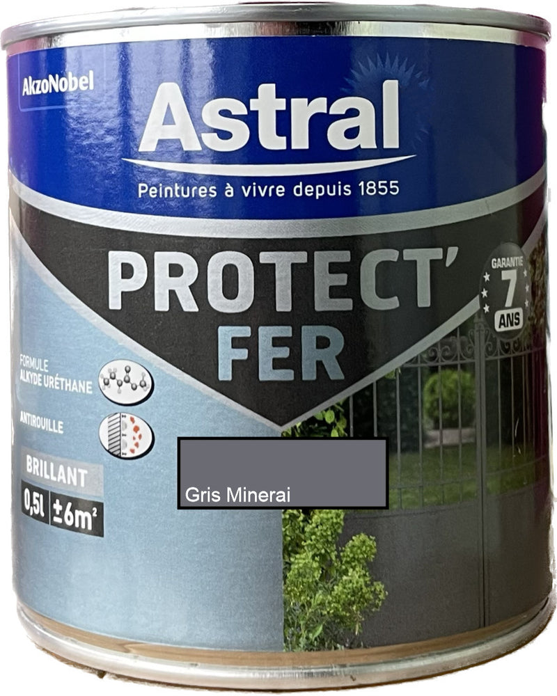 Gris Minerai Protec' Fer Astral 0.5 L | PEINTURE DISCOUNT
