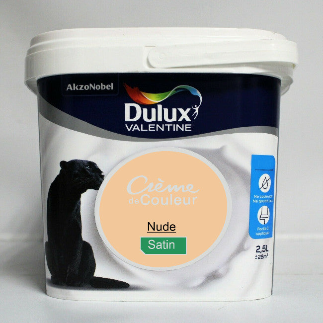 Crème de couleur Satin nude 2.5L Dulux Valentine I Peinture Discount