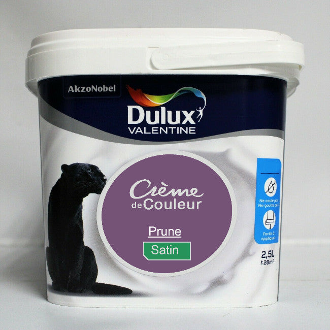 Crème de couleur Satin prune 2.5L Dulux Valentine I Peinture Discount