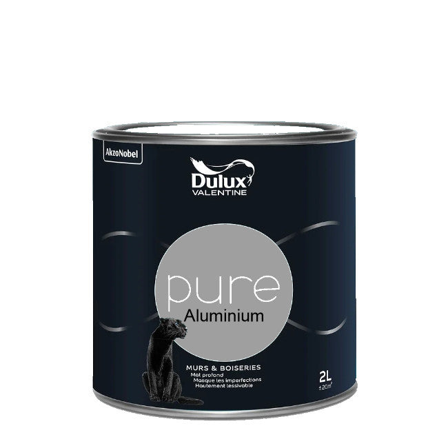 Peinture murs & boiseries Dulux Valentine Pure 2 L aluminium I Peinture Discount