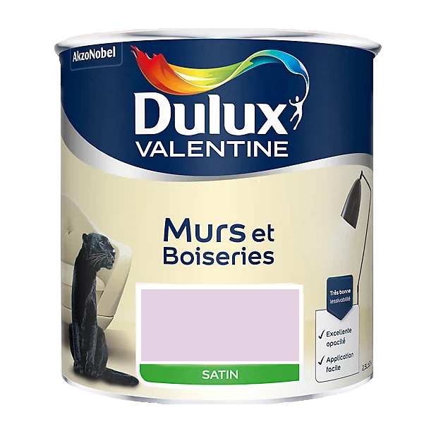 Rose Dragé Peinture Murs et Boiseries Dulux Valentine 2.5 L | PEINTURE DISCOUNT 