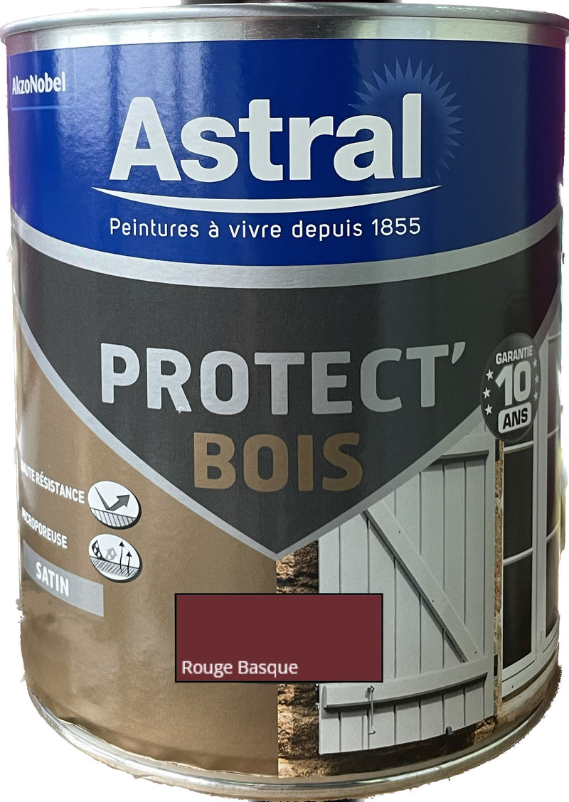 Rouge Basque Protect' Bois Astral 0.5 L | PEINTURE DISCOUNT