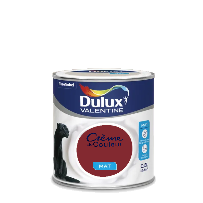 Rouge Glammour Peinture Crème de couleur Mat Dulux Valentine 0.5L | PEINTURE DISCOUNT