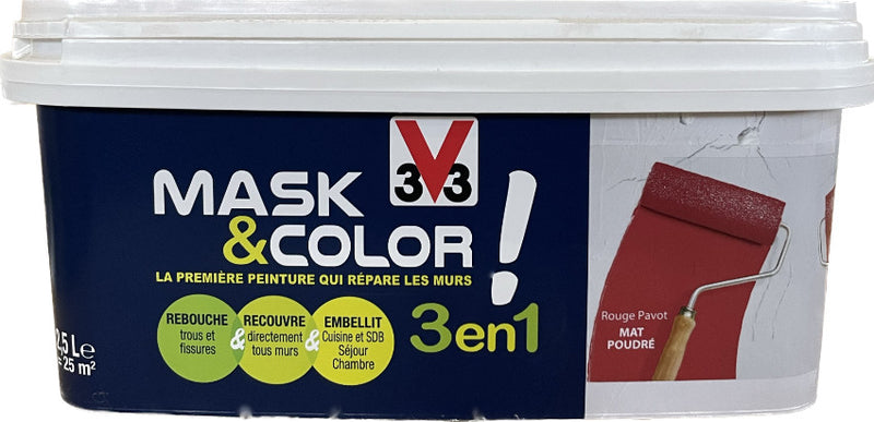Rouge Pavot  peinture MaskColor V33 2.5L | PEINTURE DISCOUNT