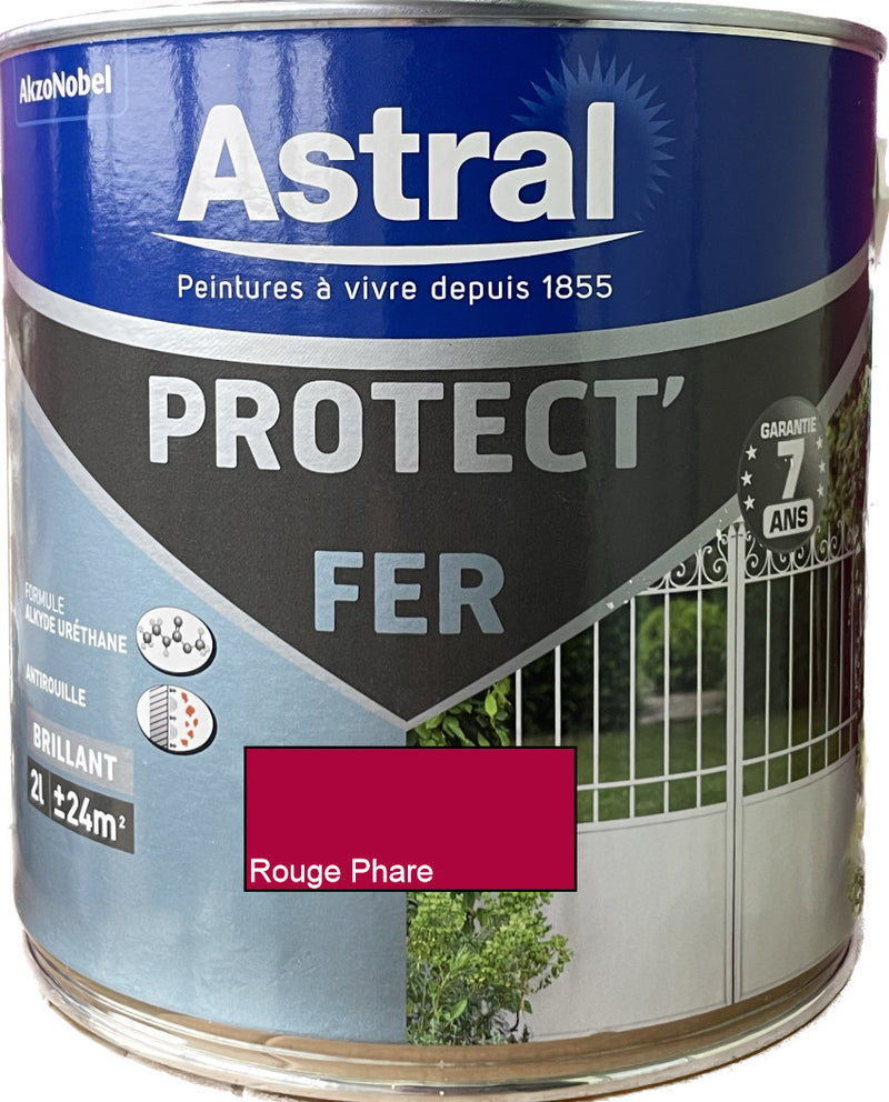 Rouge Phare  Protect' Fer Astral | PEINTURE DISCOUNT