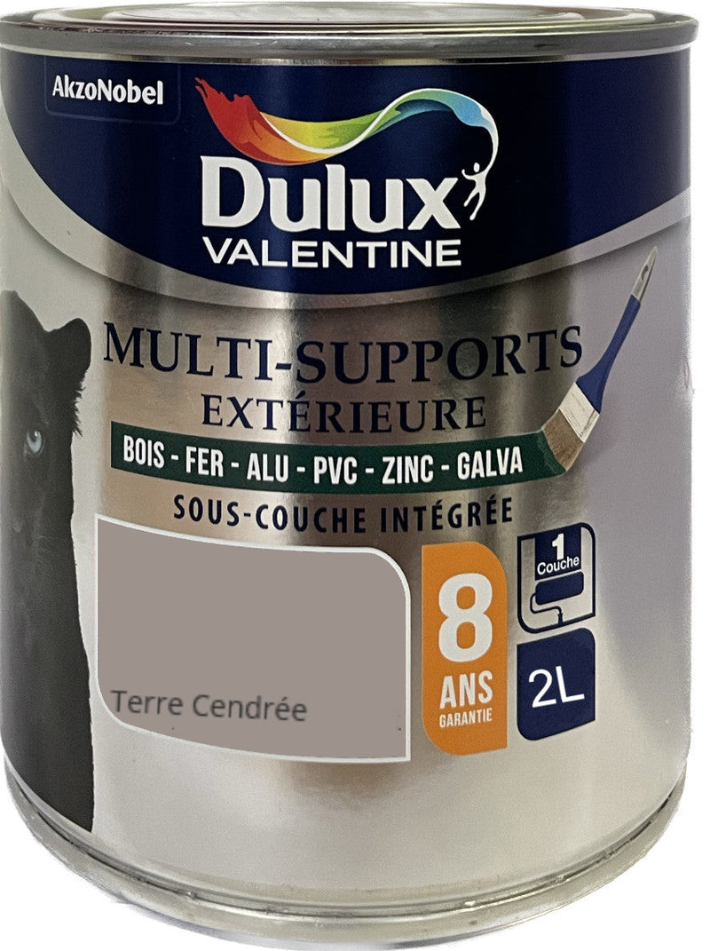 Terre Cendrée Peinture Multi-Supports Dulux Valentine 2 L | PEINTURE DISCOUNT