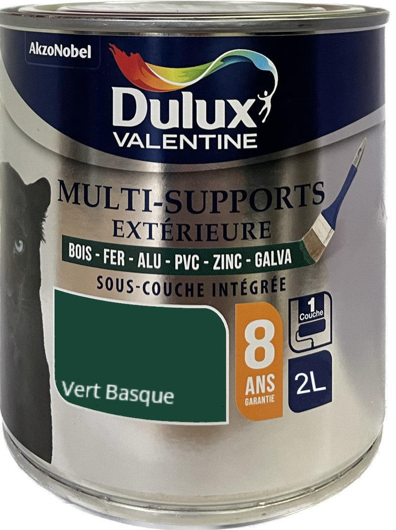 Vert Basque Peinture Multi-Supports Dulux Valentine 2 L | PEINTURE DISCOUNT